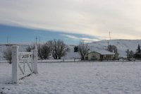Cottage from Rail Trail in winter